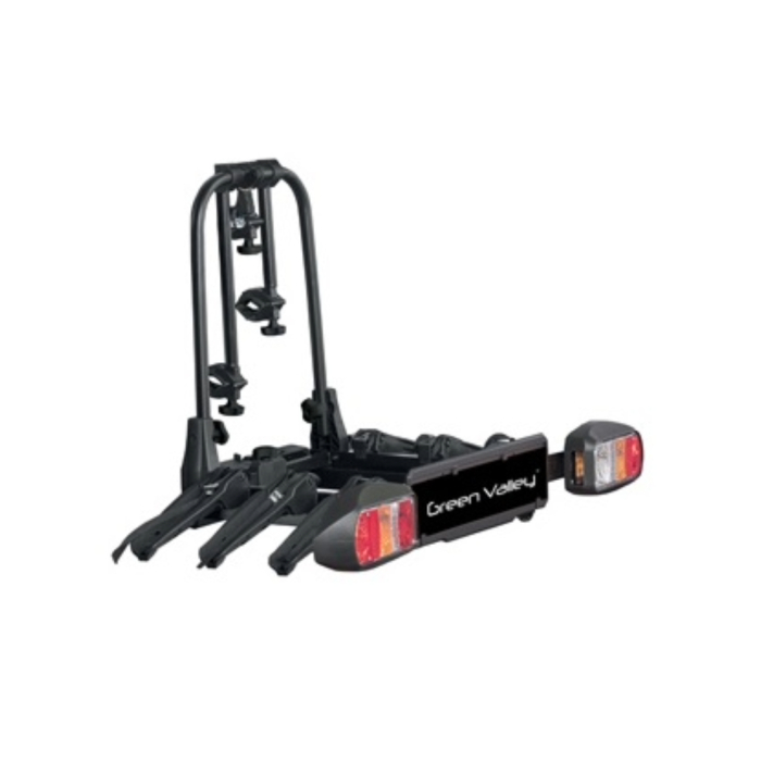 Suport bicicleta Green Valley Discovery 160514-3 cu prindere pe carligul de remorcare, 3 biciclete, Negru [4]