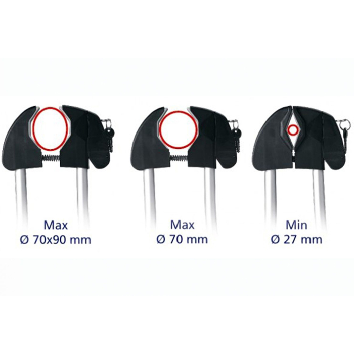 Suport biciclete Peruzzo Roma Tandem 604 Aluminiu cu prindere pe bare transversale - pentru o bicicleta [5]