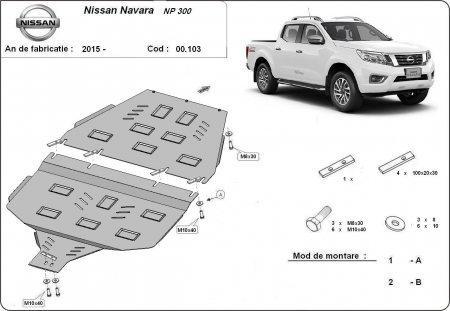 Scut metalic cutie de viteze Nissan Navara NP300 dupa 2015