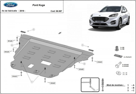 Scut motor Ford - Scut motor metalic Ford Kuga dupa 2019
