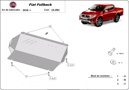 Scut metalic radiator Fiat Fullback dupa 2016