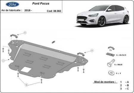 Scut motor Ford Focus - Scut motor metalic Ford Focus 4 dupa 2018