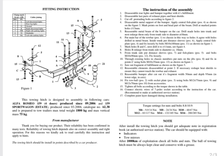 Cârlig de remorcare Alfa Romeo 159 (2006 - prezent) Auto-Hak AL 38 - karmaster.ro [2]