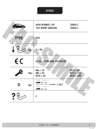 Cârlig de remorcare Umbra Rimorchi Alfa Romeo 159 Sedan (2005 - 2011) 01055/F - karmaster.ro [2]