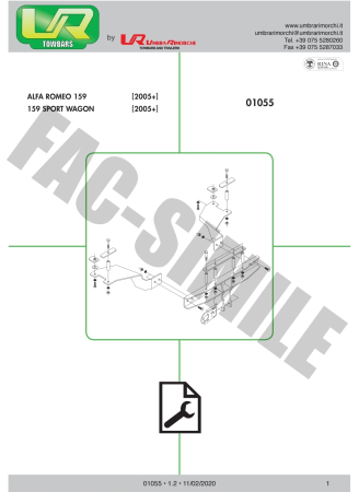 Cârlig de remorcare Umbra Rimorchi Alfa Romeo 159 Sedan (2005 - 2011) 01055/F - karmaster.ro [1]