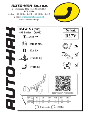 Cârlig remorcare Auto-Hak B37V automat vertical pentru BMW X3 G45 (2024 - prezent) [3]