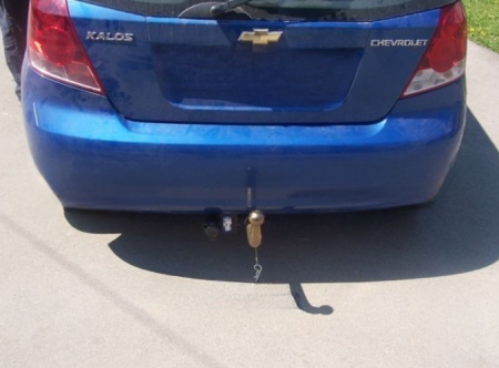 Carlig remorcare Chevrolet Kalos 3/5 usi 2002 - 2008 demontabil automat cu maneta marca Autohak [3]