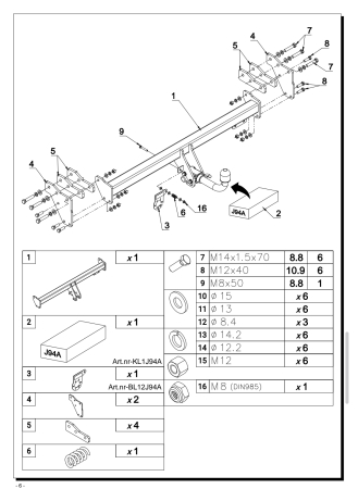 Cârlig Remorcare Hyundai Ioniq 9 (După 2025) Auto-Hak J 94A [2]
