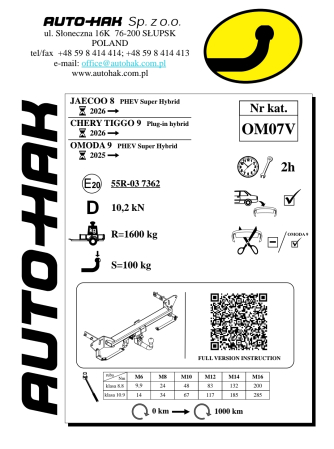 Cârlig remorcare demontabil vertical premium Auto-Hak OM 07V pentru Jaecoo 8 SUV [3]
