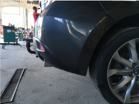 Carlig remorcare Mazda 3 htb 2013 - 2018 demontabil automat cu maneta marca Autohak [6]