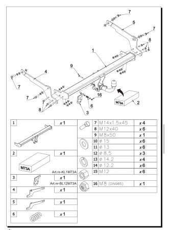 Cârlig remorcare demontabil orizontal Auto-Hak M 73A pentru Mazda CX-80 (după 10.2024) – karmaster.ro [2]