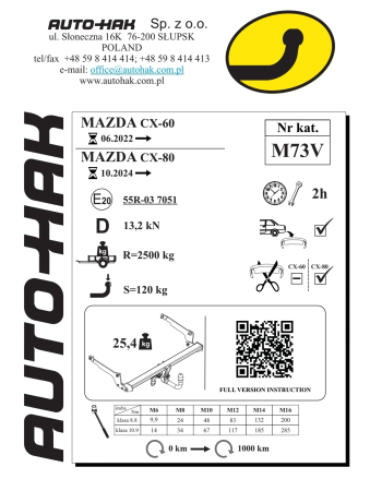 Cârlig remorcare demontabil vertical Auto-Hak M 73V pentru Mazda CX-80 (după 10.2024) – karmaster.ro [3]
