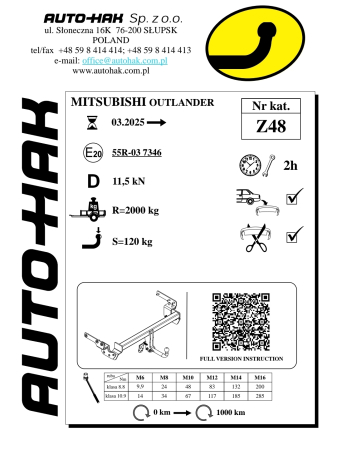 Cârlig remorcare Auto-Hak Z 48 Mitsubishi Outlander >2025 [1]