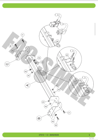 Cârlig de remorcare Umbra Rimorchi Demontabil Vertical pentru Omoda 5 Hybrid SUV (2025 - Prezent) [6]