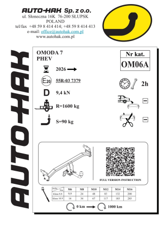 Carlig remorcare automat demontabil orizontal Auto-Hak Omoda 7 SUV PHEV (2026) - Karmaster.ro [1]