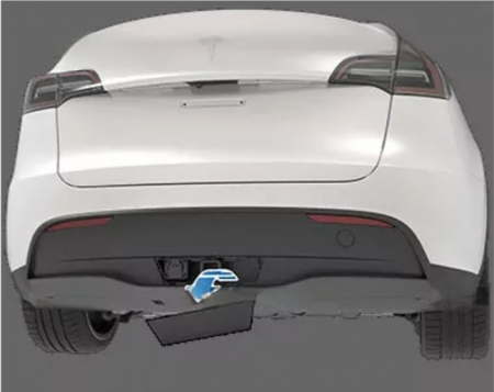 Carlig remorcare Tesla Model Y 5 usi cu preechipare 08/2021 - prezent demontabil automat orizontal [1]
