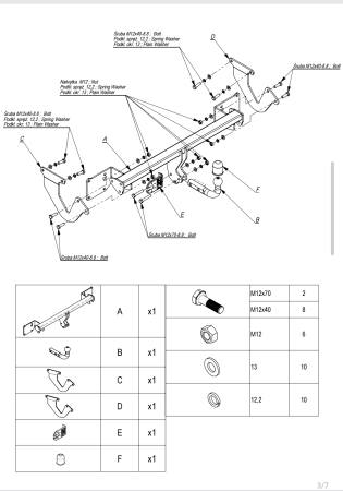 Cârlig Remorcare Semidemontabil Peugeot Expert VAN (2016+) Hakpol C/042 [2]