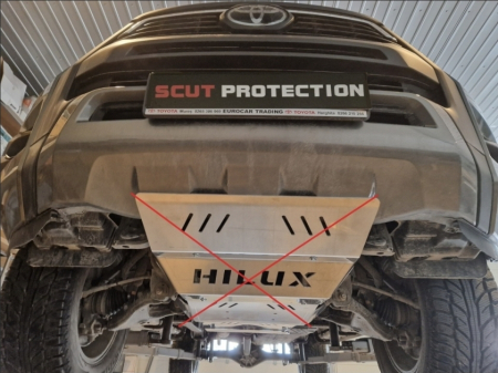 Scut Aluminiu 4mm Cutie Viteze Toyota Hilux Revo 2016-2026 - Protecție 4 mm [5]