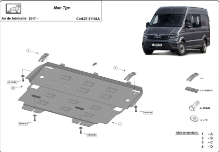 Scut motor MAN - Scut-Aluminiu-Motor-MAN-TGE-2017-Prezent-Karmaster