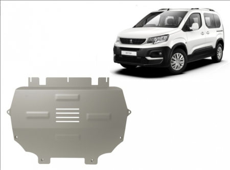 Scut Aluminiu 3mm Motor, Cutie, Radiator și Bară Peugeot Rifter (2018+) [1]