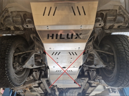 Scut Aluminiu Protecție Radiator Toyota Hilux Revo 2016-2026 - Grosime 4 milimetri Karmaster [4]