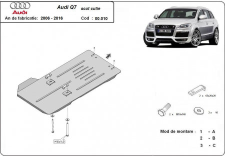 Scut motor Audi - Scut metalic cutie de viteze Audi Q7 dupa 2006