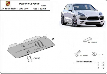 Scut motor Porsche - Scut metalic cutie de viteze automata Porsche Cayenne 2002-2010