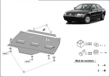 Scut motor Vw - Scut metalic cutie de viteze automata VW Passat 1997 - 2005
