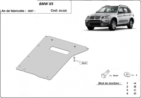 Scut motor Bmw - Scut metalic cutie de viteze BMW X5 dupa 2007