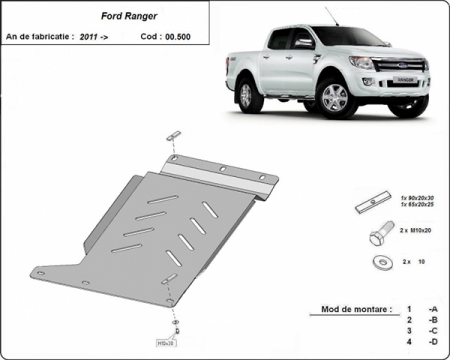 Scut motor Ford - Scut metalic cutie de viteze Ford Ranger dupa 2011