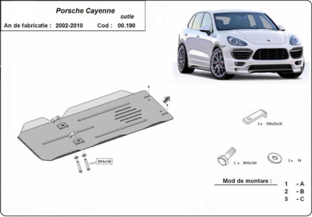 Scut motor Porsche - Scut metalic cutie de viteze Porsche Cayenne 2002-2010