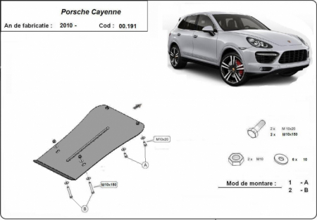 Scut motor Porsche - Scut metalic cutie de viteze Porsche Cayenne dupa 2010