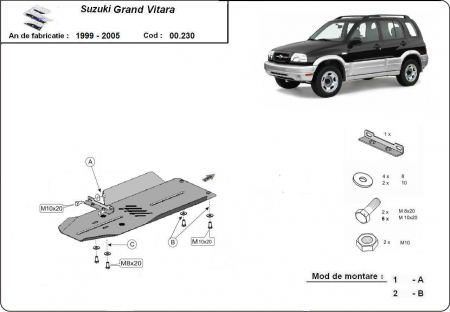 Scut motor Suzuki - Scut metalic cutie de viteze Suzuki Grand Vitara 1999-2005