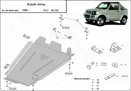 Scut motor Suzuki - Scut metalic cutie de viteze Suzuki Jimny dupa 1998