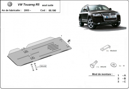 Scut motor Vw - Scut metalic cutie de viteze VW Touareg 2003 - 2010