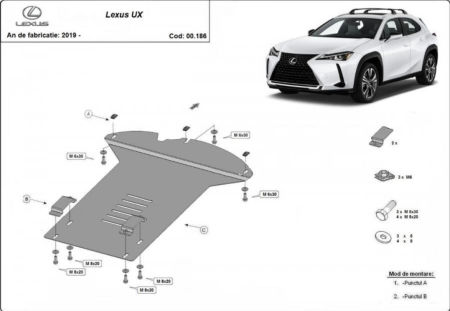 Scut motor Lexus - Scut-Antifurt-Catalizator-Metalic-Lexus-UX-2019-Prezent