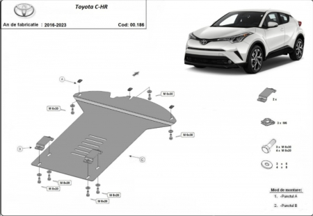 Scut Antifurt Catalizator Toyota C-HR (2016-2023) - Karmaster.ro