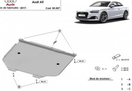 Scut motor Audi A5 - Scut metalic cutie de viteze Audi A5 2017 - 2025