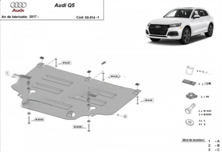 Scut motor Audi Q5 - Scut metalic cutie de viteze Audi Q5 suv 2017 - 2025