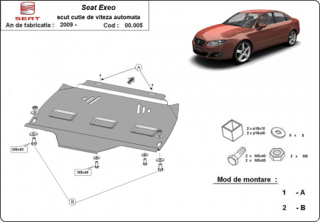 Scut motor Seat - Scut metalic cutie de viteze automata Seat Exeo dupa 2009