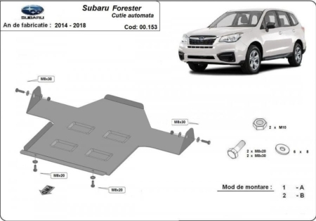 Scut motor Subaru Forester - Scut Metalic Oțel Cutie Viteze Automată Karmaster Cod 00.153 Subaru Forester 2014-2018