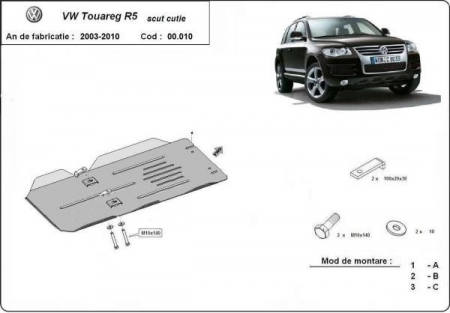Scut metalic cutie de viteze automata VW Touareg 2003 - 2010