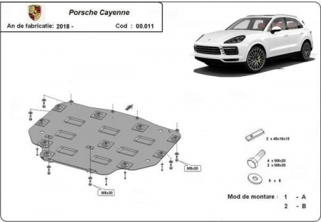 Scut motor Porsche - Scut metalic cutie de viteze Porsche Cayenne 2018 - prezent