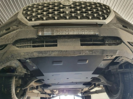 Scut cutie de viteze metalic oțel SsangYong Rexton 2017 - prezent protecție cutie de viteze Karmaster [5]