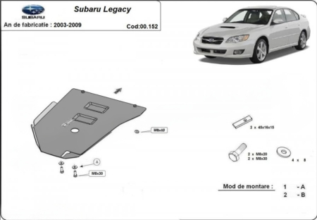 Scut motor Subaru - Scut Metalic Cutie de Viteze Subaru Legacy 2003-2009 Cod 00.152