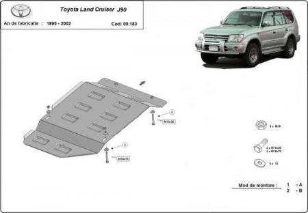 Scut motor Toyota - Scut metalic cutie de viteze Toyota Land Cruiser J90 1995 - 2002