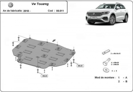 Scut motor Vw Touareg - Scut metalic cutie de viteze VW Touareg 2018 - prezent