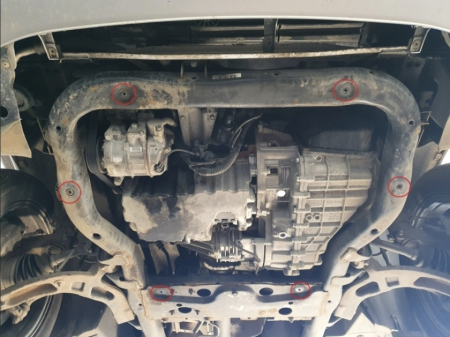Scut motor metalic galvanizat Volkswagen Caravelle T6 2015 - 2022 din otel de 2 mm [3]