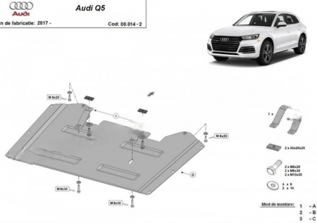 Scut motor Audi Q5 - Scut metalic reductor Audi Q5 suv 2017 - 2025