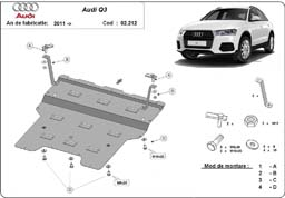 Scut motor Audi - Scut motor metalic Audi Q3 2011 - 2019